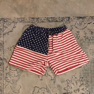 Chubbies American Flag Print Shorts